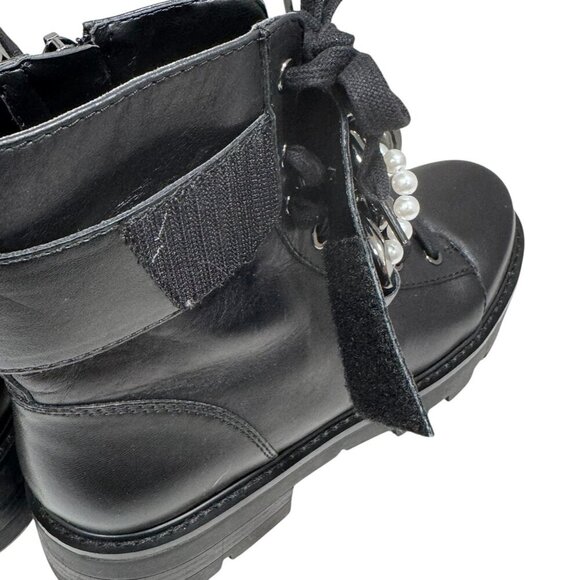 Karl Lagerfeld Women's Combat Boots Maxi Chain Fem Size 8 NEW - Picture 6 of 9